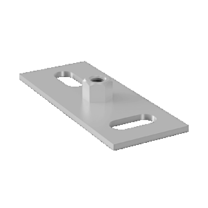 Botnplata m/ró fyrir bolta M10/M12